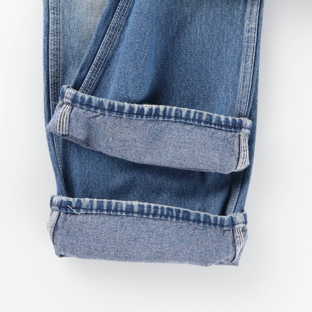 Round House Men's Denim Overalls, Made in USA, Size W29 unclear blue type Vintage Second Hand