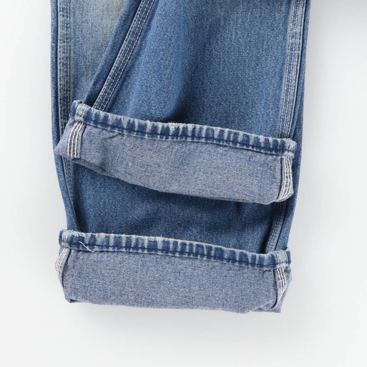 Round House Men's Denim Overalls, Made in USA, Size W29 unclear blue type Vintage Second Hand