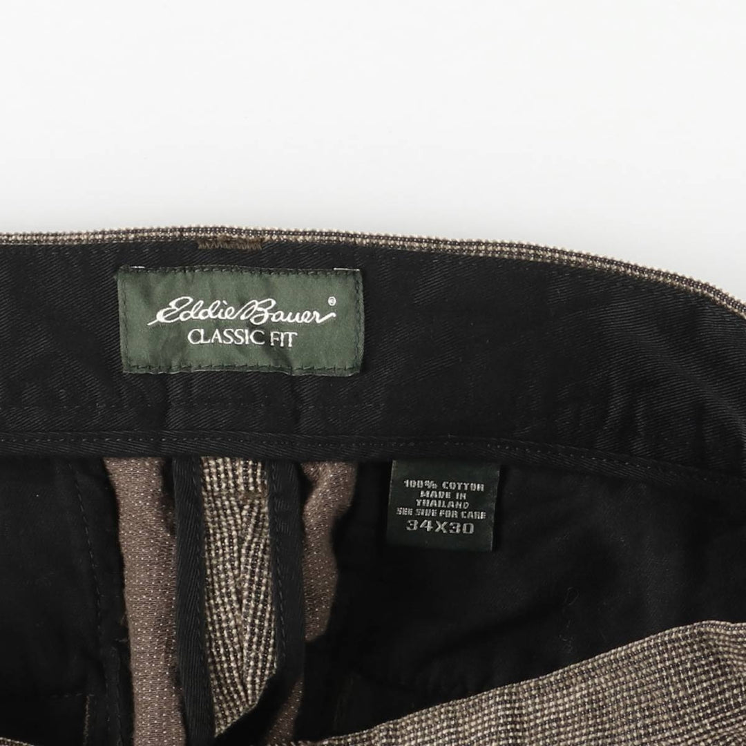 2000'S Eddie Bauer Classic Fit Corduroy Pants, Men's, Size 34 cotton Khaki type brown Vintage Second Hand