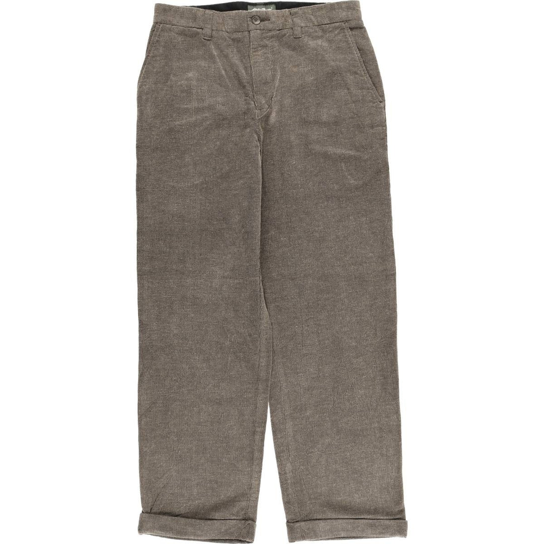 2000'S Eddie Bauer Classic Fit Corduroy Pants, Men's, Size W32 cotton Khaki type brown Vintage Second Hand