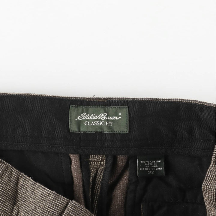 2000'S Eddie Bauer Classic Fit Corduroy Pants, Men's, Size W32 cotton Khaki type brown Vintage Second Hand