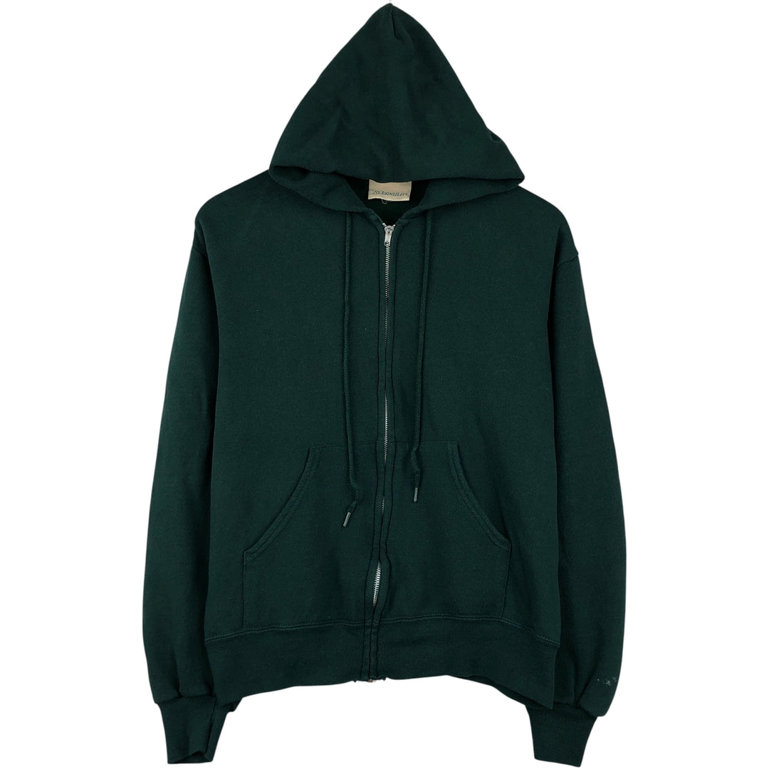 Vintage 1990'S St. John's Bay full-zip sweatshirt hoodie, made in the USA, size L. cotton Green type dark green Vintage Second Hand