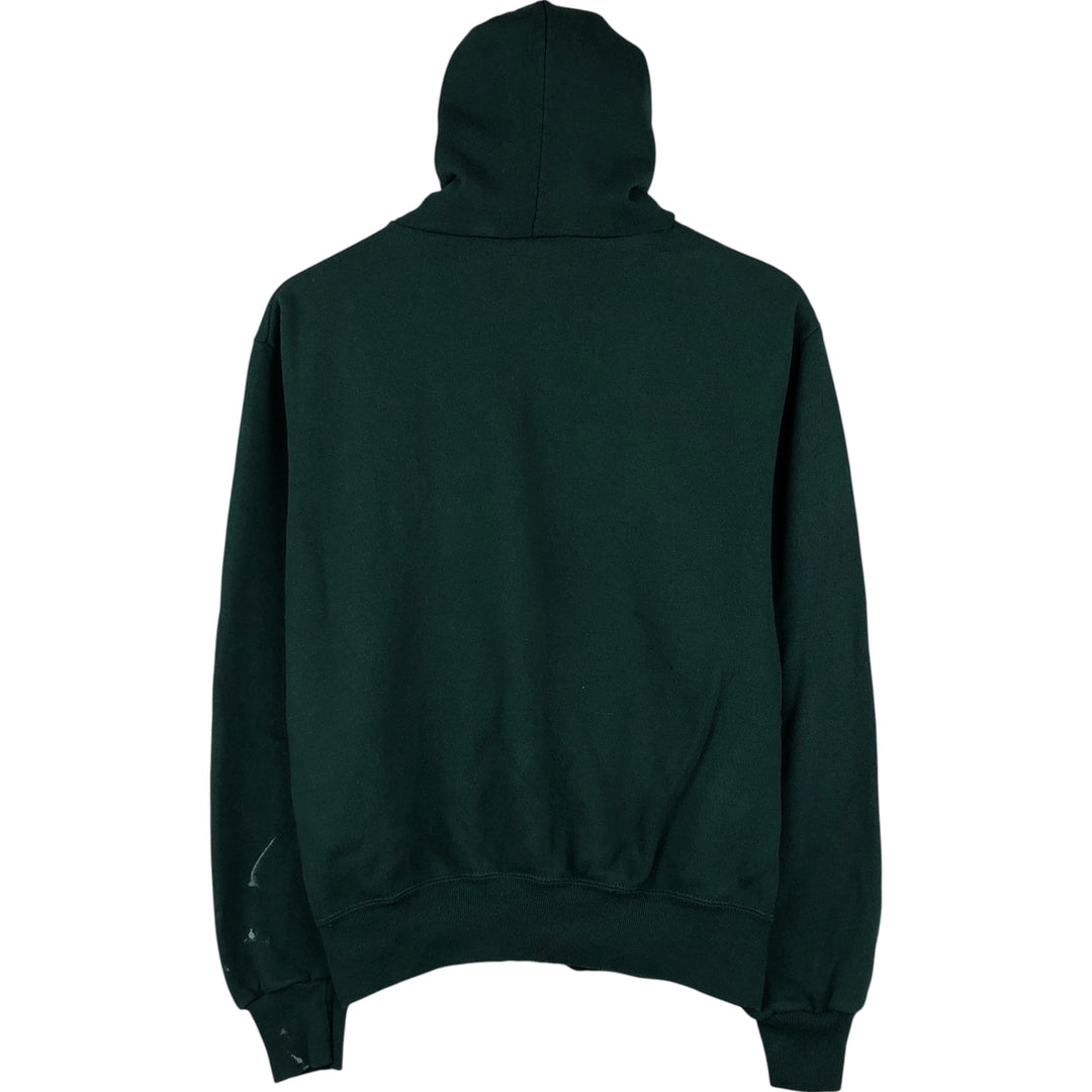 Vintage 1990'S St. John's Bay full-zip sweatshirt hoodie, made in the USA, size L. cotton Green type dark green Vintage Second Hand