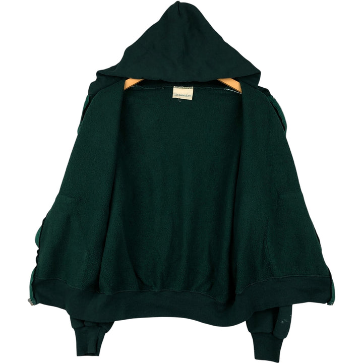 Vintage 1990'S St. John's Bay full-zip sweatshirt hoodie, made in the USA, size L. cotton Green type dark green Vintage Second Hand
