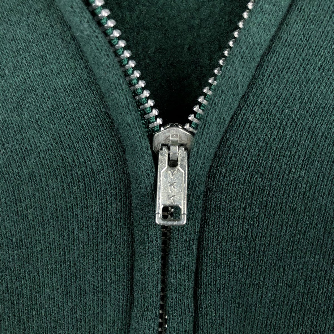 Vintage 1990'S St. John's Bay full-zip sweatshirt hoodie, made in the USA, size L. cotton Green type dark green Vintage Second Hand