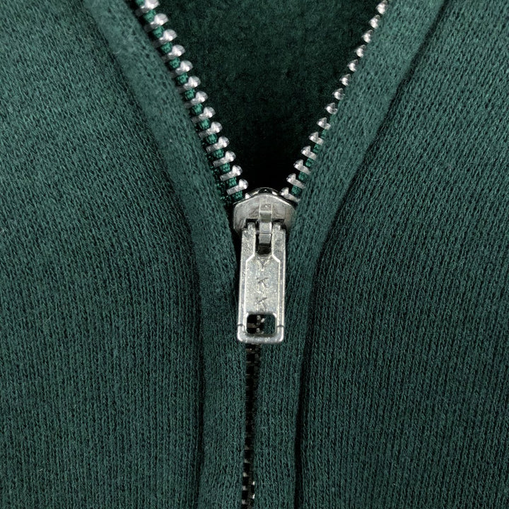 Vintage 1990'S St. John's Bay full-zip sweatshirt hoodie, made in the USA, size L. cotton Green type dark green Vintage Second Hand