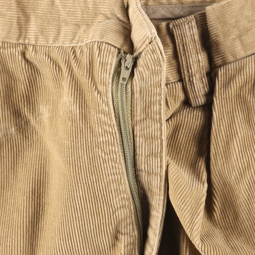 Perry Ellis PORT FOLIO Two-pleat Corduroy Pants, Men's, Size W34 cotton brown type Vintage Second Hand