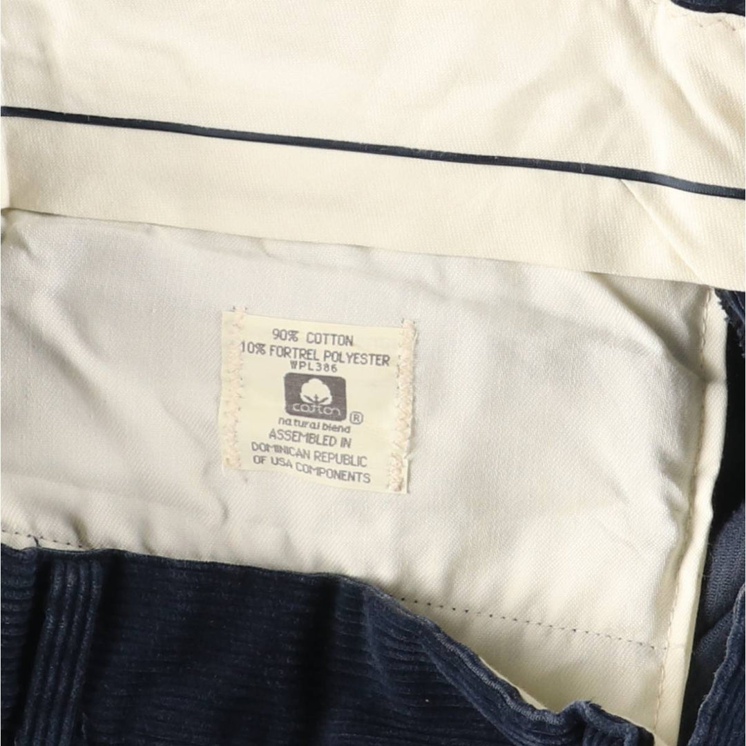 Haggar Casuals Corduroy Pants, Men's Size 34 cotton navy blue type Vintage Second Hand