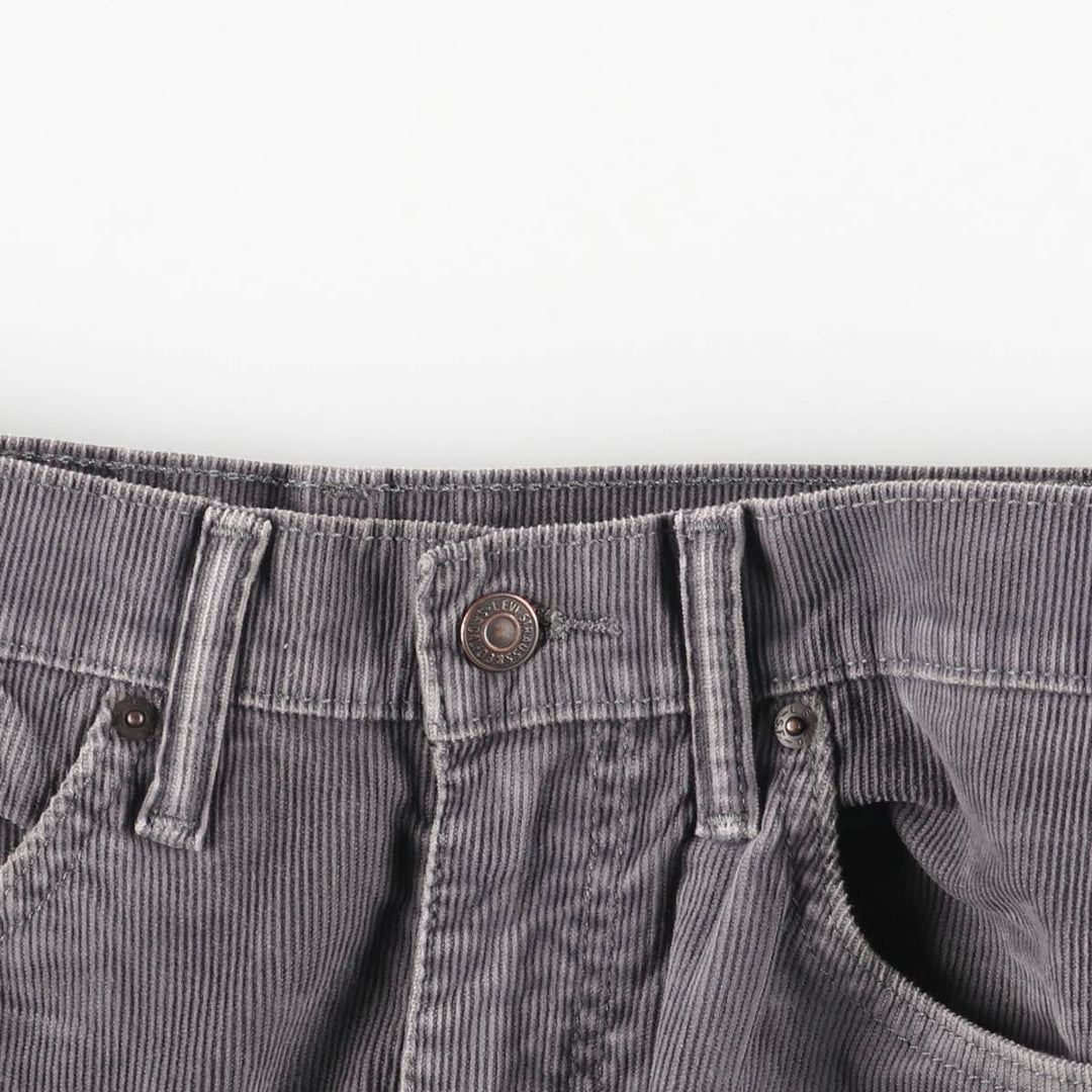 Levi's 514 Corduroy Pants, Men's, Size W34 cotton gray type Vintage Second Hand