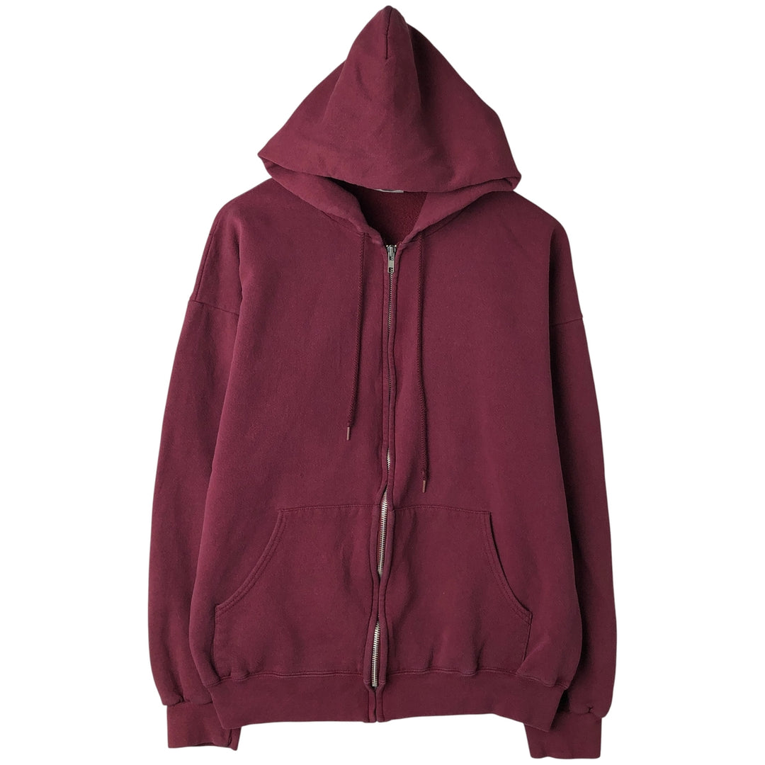 Vintage 90'S Cheetah full-zip sweatshirt hoodie, made in the USA, size M. cotton Red type red-purple Vintage Second Hand