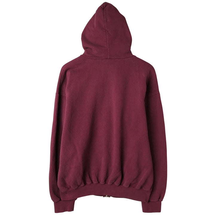 Vintage 90'S Cheetah full-zip sweatshirt hoodie, made in the USA, size M. cotton Red type red-purple Vintage Second Hand