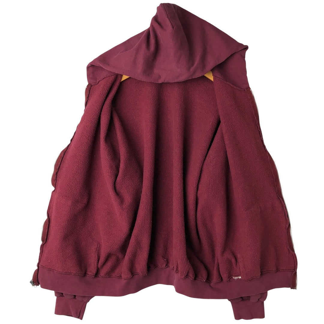 Vintage 90'S Cheetah full-zip sweatshirt hoodie, made in the USA, size M. cotton Red type red-purple Vintage Second Hand