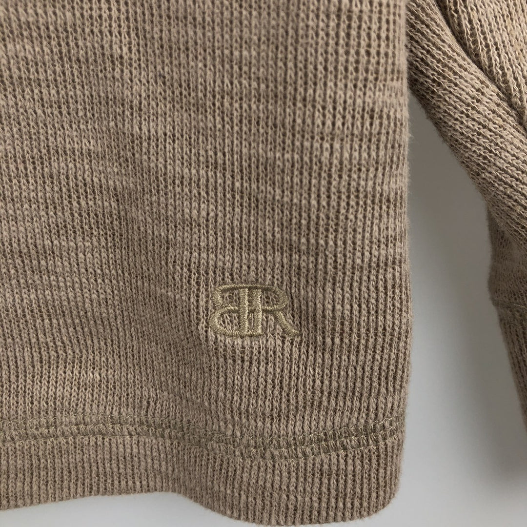 2000'S Banana Republic long-sleeved T-shirt, men's XXL cotton beige type brown Vintage Second Hand