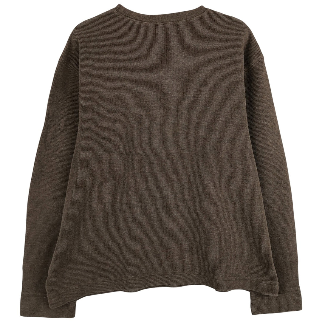 GAP V-neck long T-shirt, men's size XL cotton brown type Vintage Second Hand