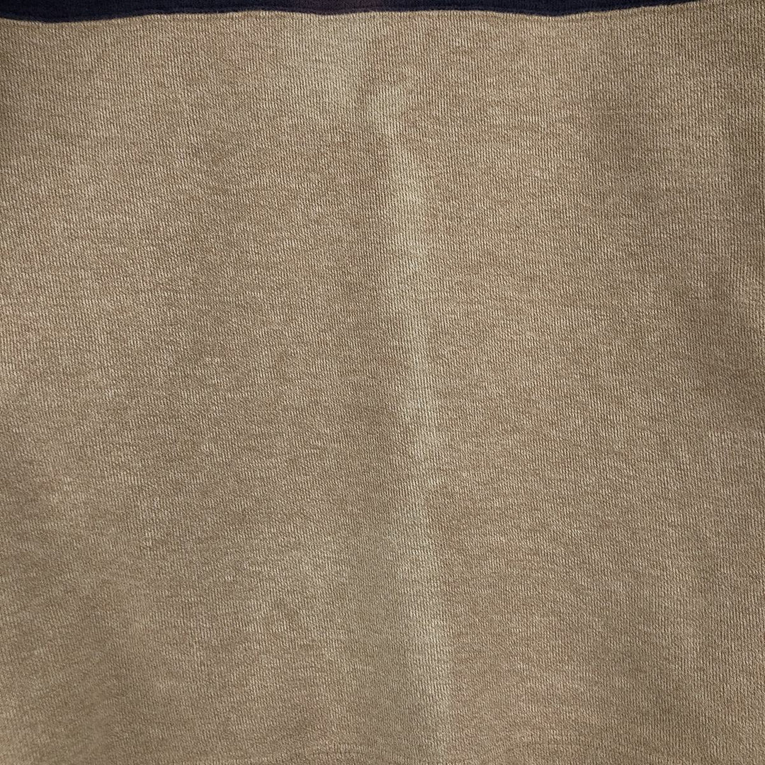 Eddie Bauer V-neck long T-shirt, men's size M cotton beige type brown Vintage Second Hand