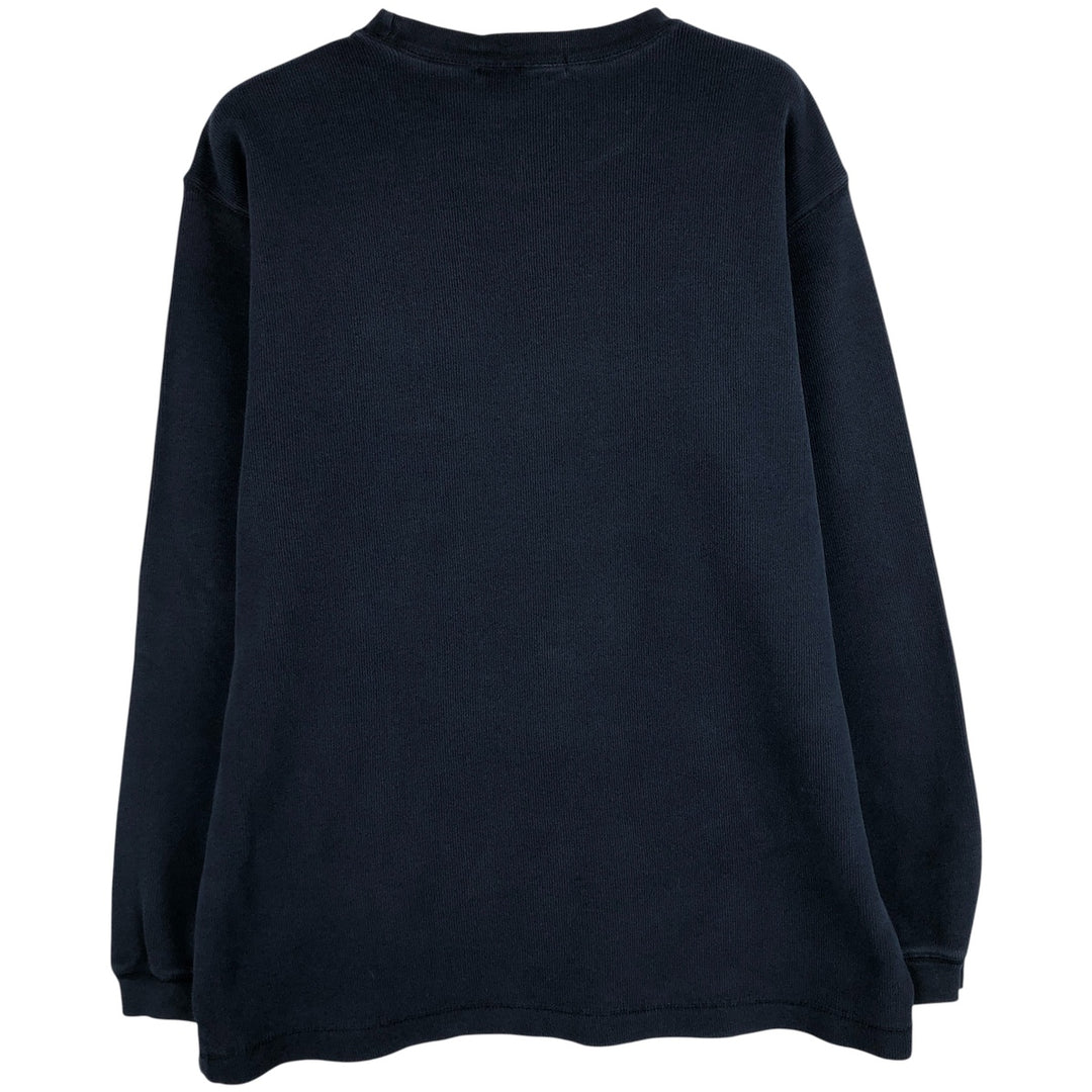 2000'S Banana Republic long-sleeved T-shirt, men's size L cotton navy blue type Vintage Second Hand