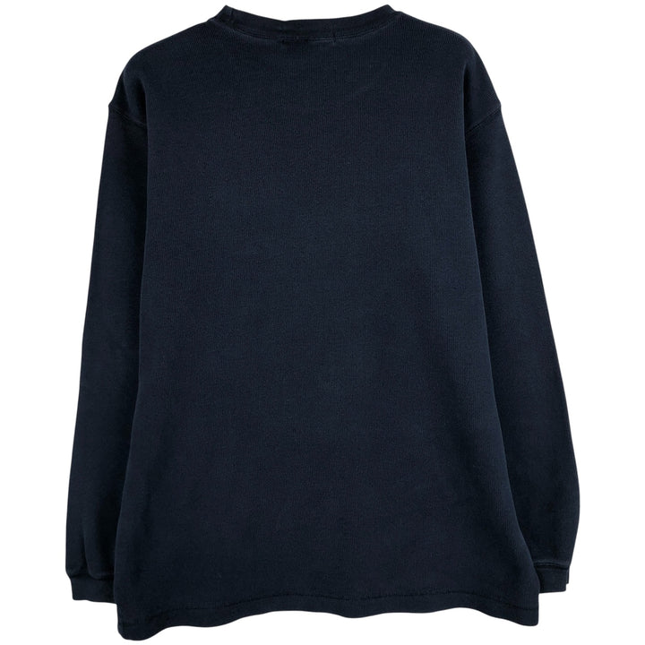 2000'S Banana Republic long-sleeved T-shirt, men's size L cotton navy blue type Vintage Second Hand