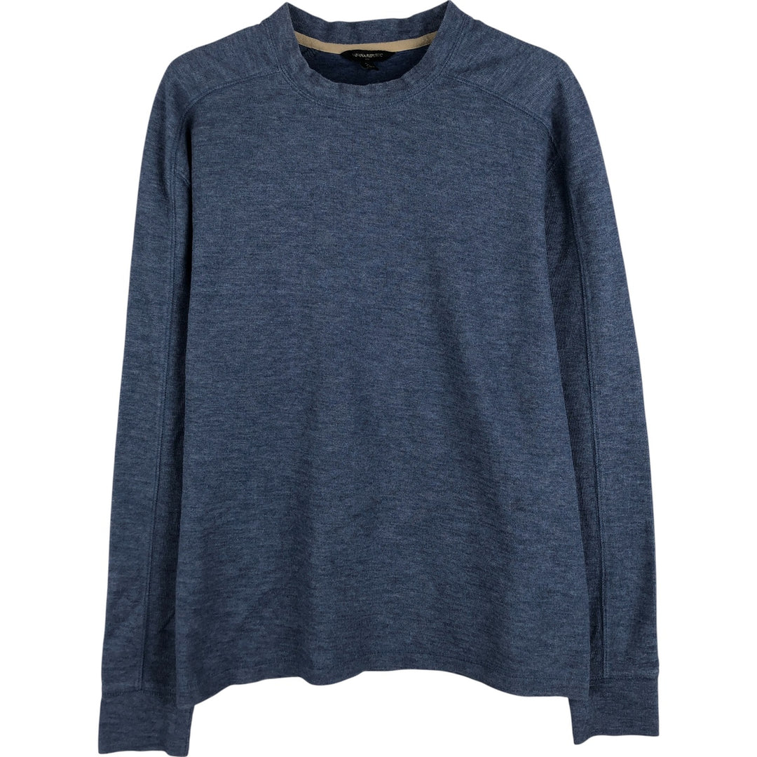 Banana Republic long-sleeved T-shirt, men's size L cotton blue type Vintage Second Hand