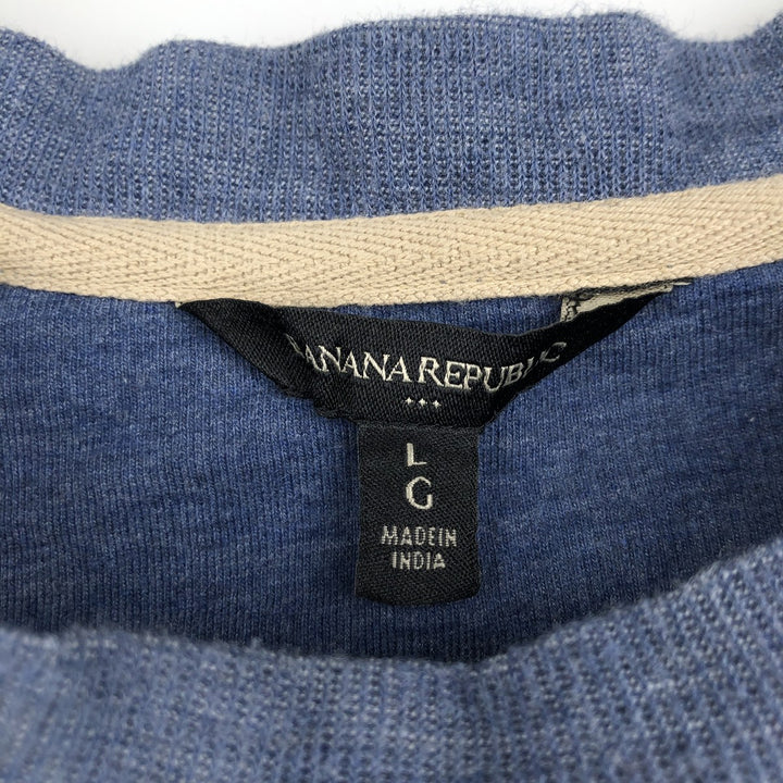 Banana Republic long-sleeved T-shirt, men's size L cotton blue type Vintage Second Hand