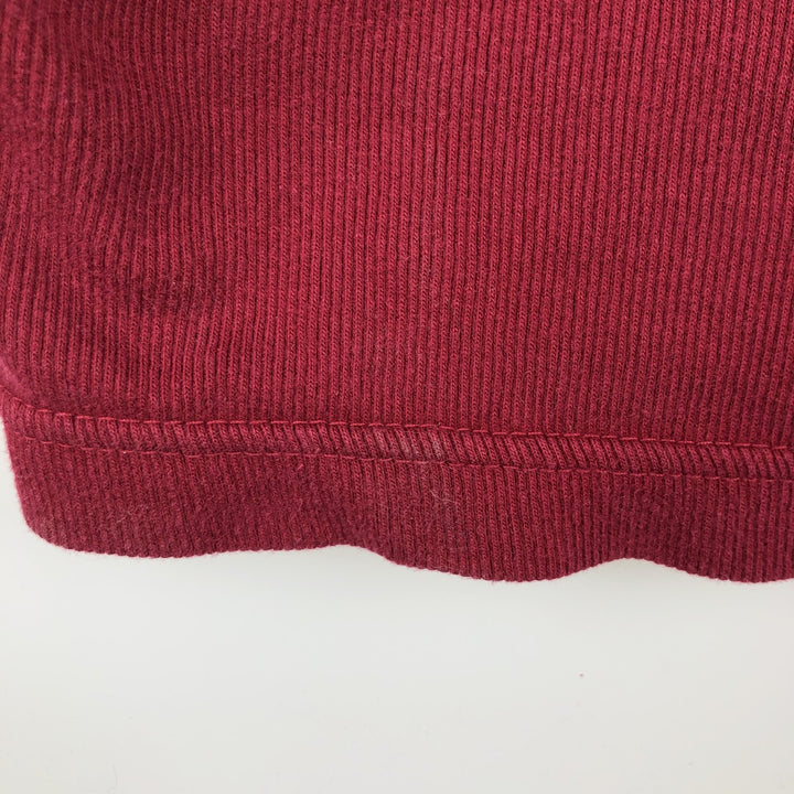 Ralph Lauren CHAPS V-neck long T-shirt, men's XL size cotton wine-red Vintage Second Hand