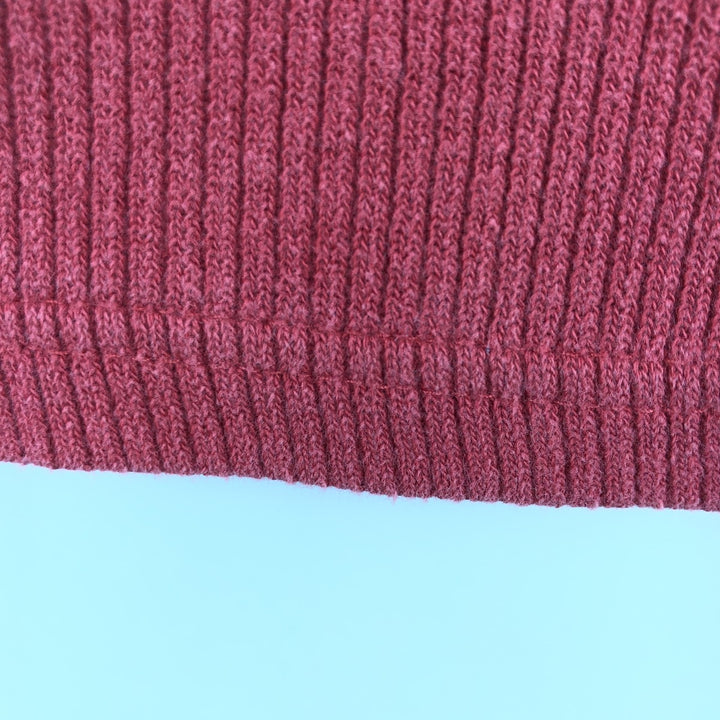 Vintage 1980'S Ralph Lauren Chaps Henley-neck long-sleeved T-shirt, size L, men's size L cotton red type Vintage Second Hand