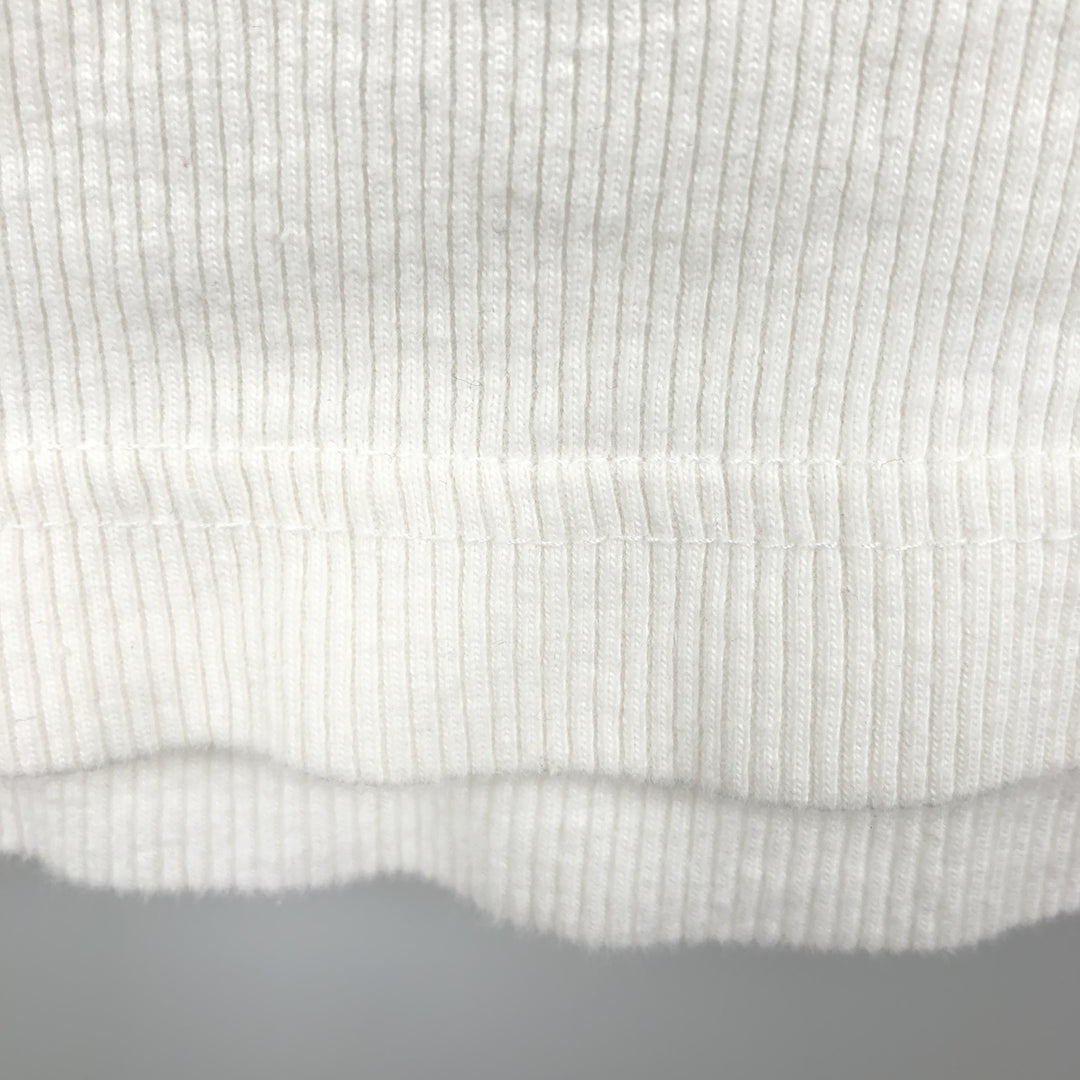 Ralph Lauren CHAPS V-neck long T-shirt, men's XXL cotton white type Vintage Second Hand