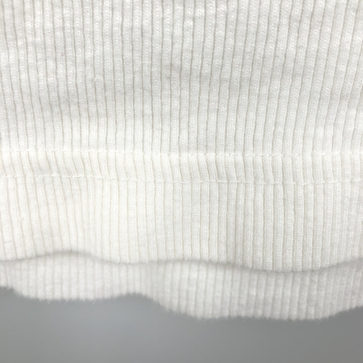 Ralph Lauren CHAPS V-neck long T-shirt, men's XXL cotton white type Vintage Second Hand