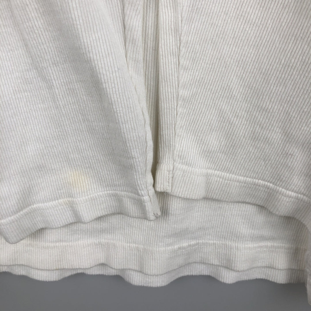Ralph Lauren CHAPS V-neck long T-shirt, men's XXL cotton white type Vintage Second Hand