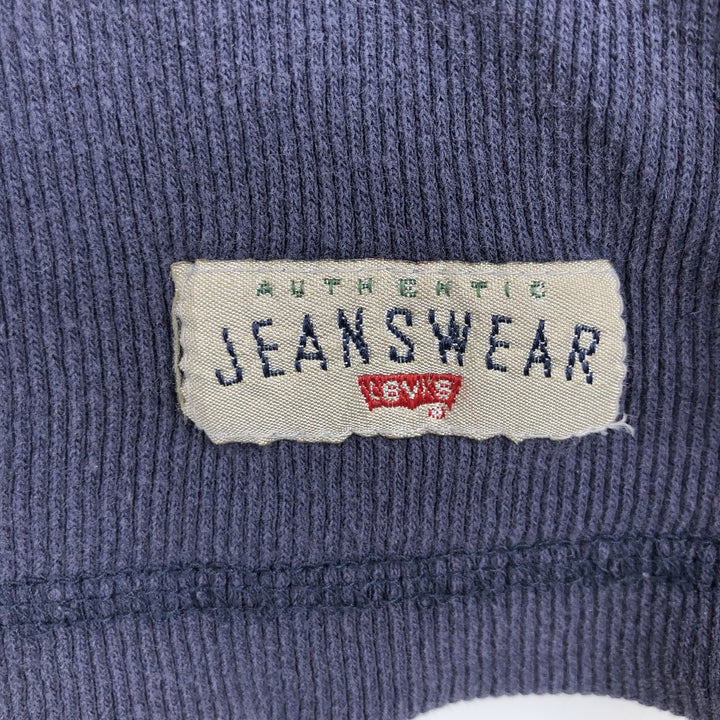 Levi's Henley neck long T-shirt, men's size L cotton navy blue type Vintage Second Hand