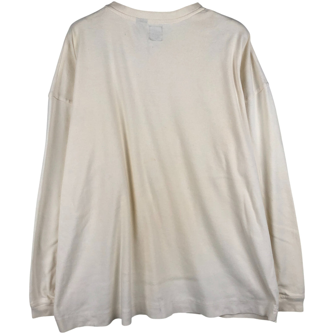 90'S GAP Vintage Henley Neck Long Sleeve T-Shirt, Men's XL cotton ivory Vintage Second Hand