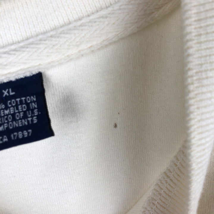 90'S GAP Vintage Henley Neck Long Sleeve T-Shirt, Men's XL cotton ivory Vintage Second Hand