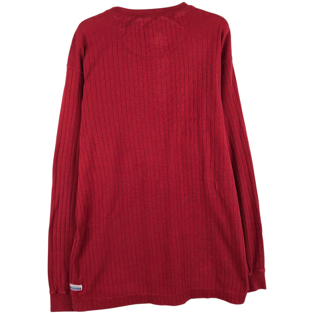 Levi's Henley neck long T-shirt, men's size M cotton red type Vintage Second Hand