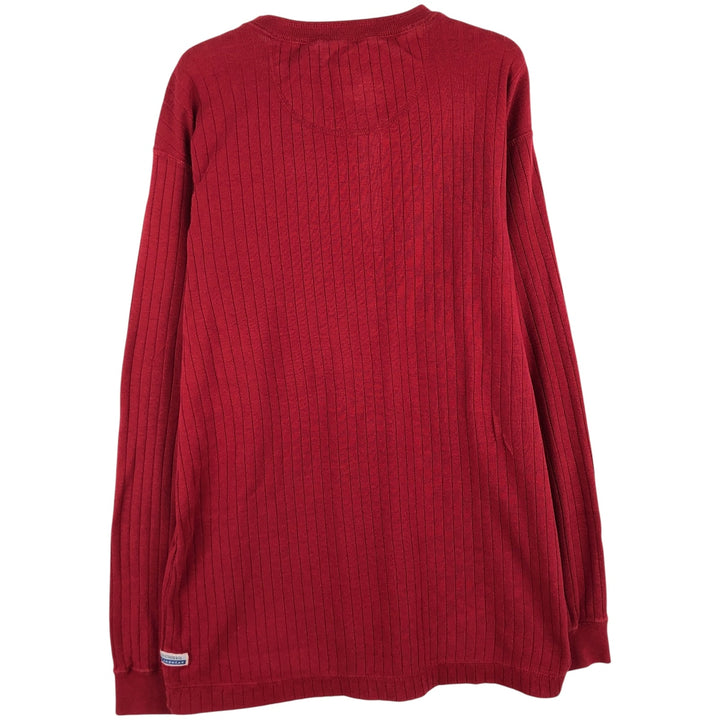 Levi's Henley neck long T-shirt, men's size M cotton red type Vintage Second Hand