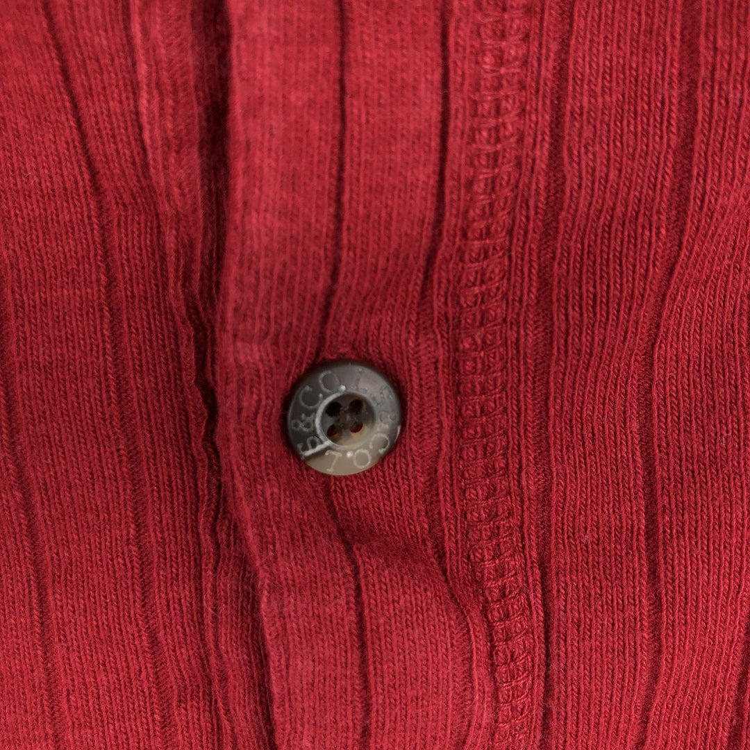 Levi's Henley neck long T-shirt, men's size M cotton red type Vintage Second Hand