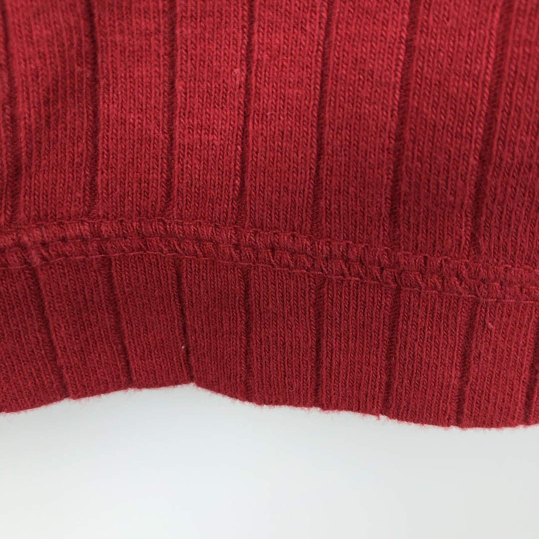 Levi's Henley neck long T-shirt, men's size M cotton red type Vintage Second Hand