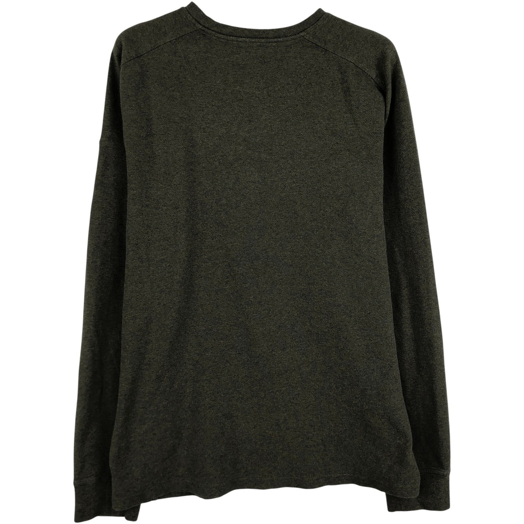 Arc'teryx ARC'TERYX Henley Neck Pique Long Sleeve T-Shirt, Men's Size M cotton Khaki type Vintage Second Hand