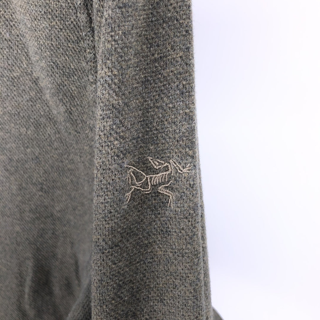 Arc'teryx ARC'TERYX Henley Neck Pique Long Sleeve T-Shirt, Men's Size M cotton Khaki type Vintage Second Hand