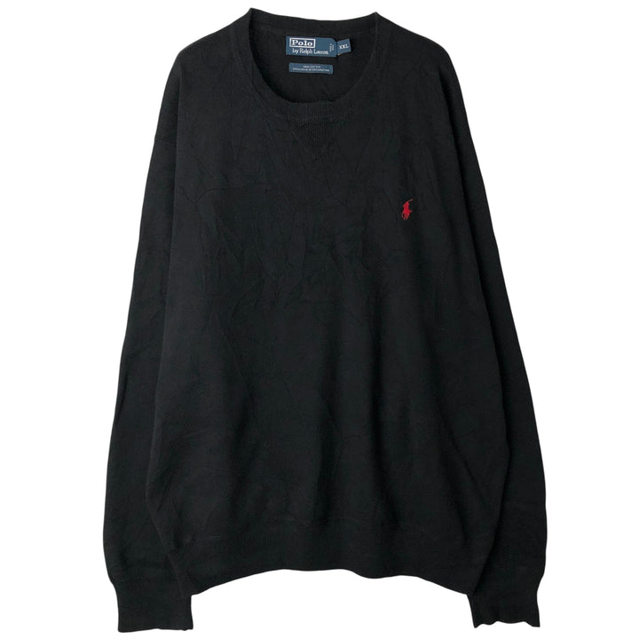 Ralph Lauren POLO by Ralph Lauren Cotton Knit Sweater Men's XXL cotton black type Vintage Second Hand