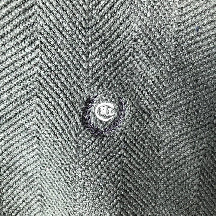 Ralph Lauren CHAPS Herringbone Cotton Knit Sweater Men's XL cotton Green type dark green Vintage Second Hand