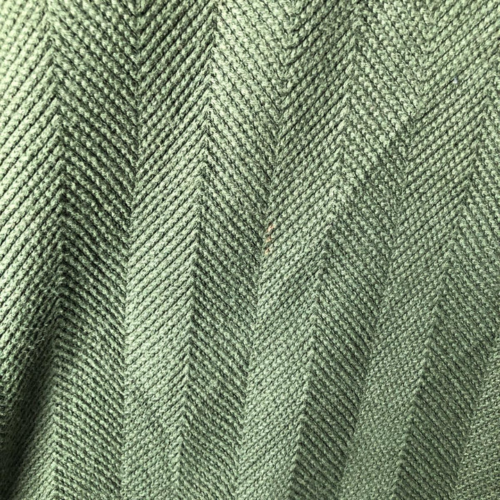 Ralph Lauren CHAPS Herringbone Cotton Knit Sweater Men's XL cotton Green type dark green Vintage Second Hand