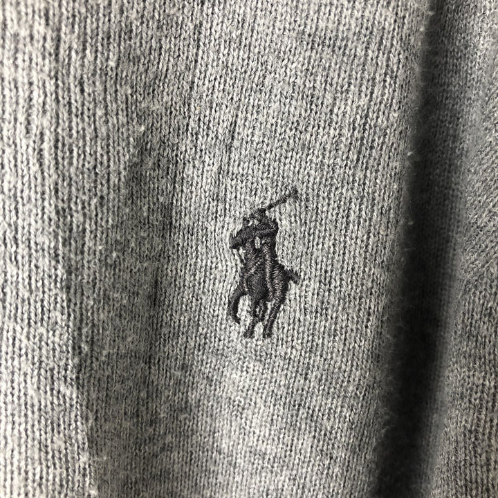 Ralph Lauren POLO GOLF V-neck cotton knit sweater, men's size L cotton gray type Vintage Second Hand