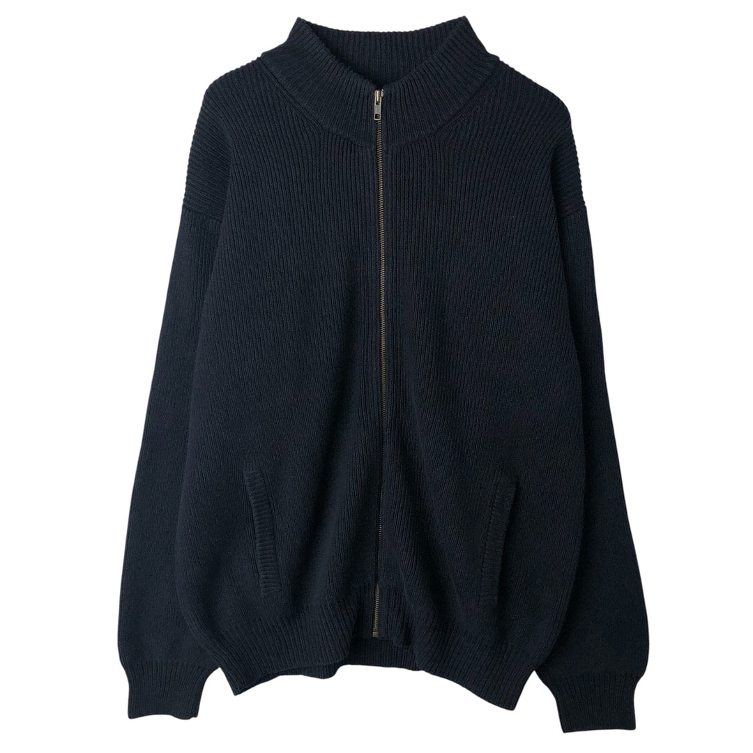 Vintage LLBean ribbed driver's knit sweater from the 90'S to 00s, size L, men's. cotton navy blue type Vintage Second Hand