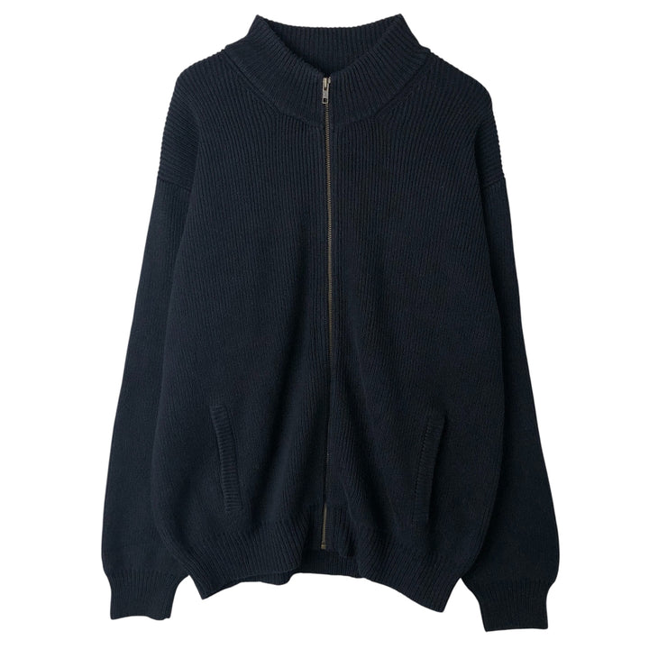 Vintage LLBean ribbed driver's knit sweater from the 90'S to 00s, size L, men's. cotton navy blue type Vintage Second Hand