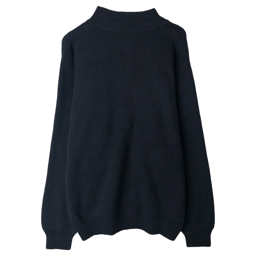 Vintage LLBean ribbed driver's knit sweater from the 90'S to 00s, size L, men's. cotton navy blue type Vintage Second Hand