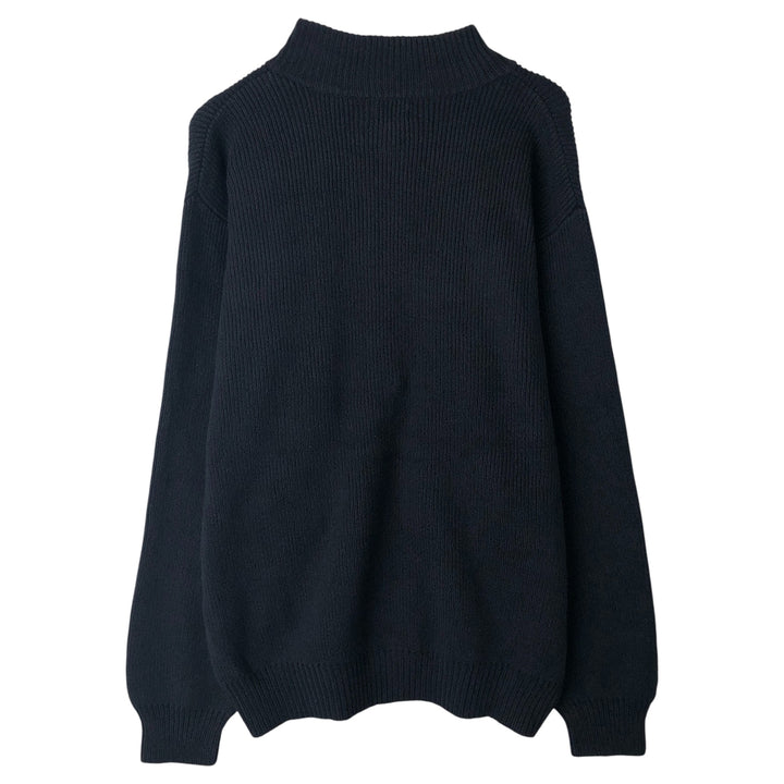 Vintage LLBean ribbed driver's knit sweater from the 90'S to 00s, size L, men's. cotton navy blue type Vintage Second Hand