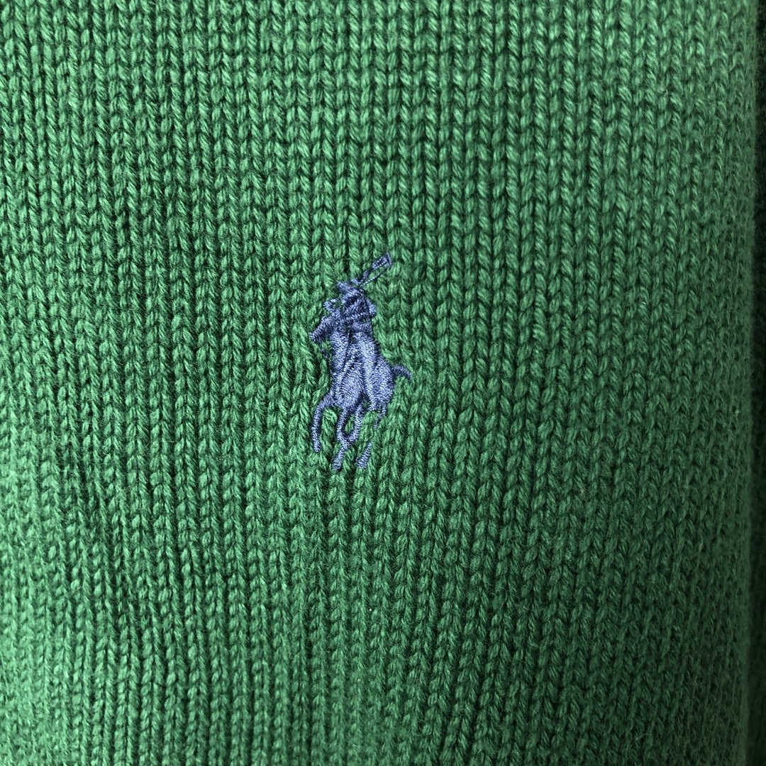 Ralph Lauren POLO RALPH LAUREN cotton knit sweater, men's size M cotton green type Vintage Second Hand