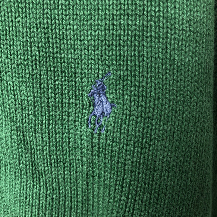 Ralph Lauren POLO RALPH LAUREN cotton knit sweater, men's size M cotton green type Vintage Second Hand