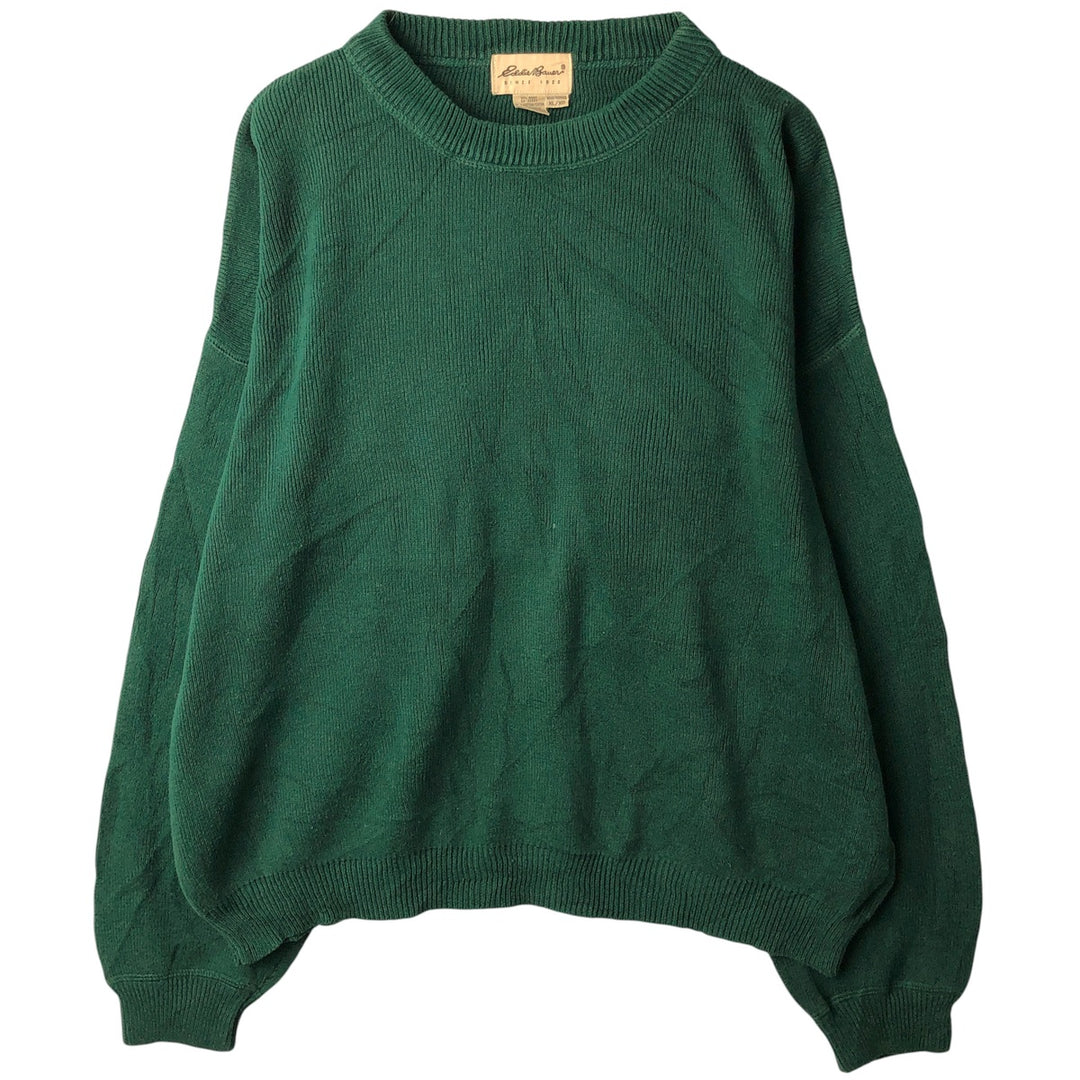 Vintage Eddie Bauer cotton knit sweater, men's size XL cotton green type Vintage Second Hand