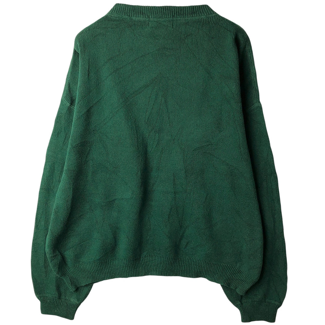 Vintage Eddie Bauer cotton knit sweater, men's size XL cotton green type Vintage Second Hand
