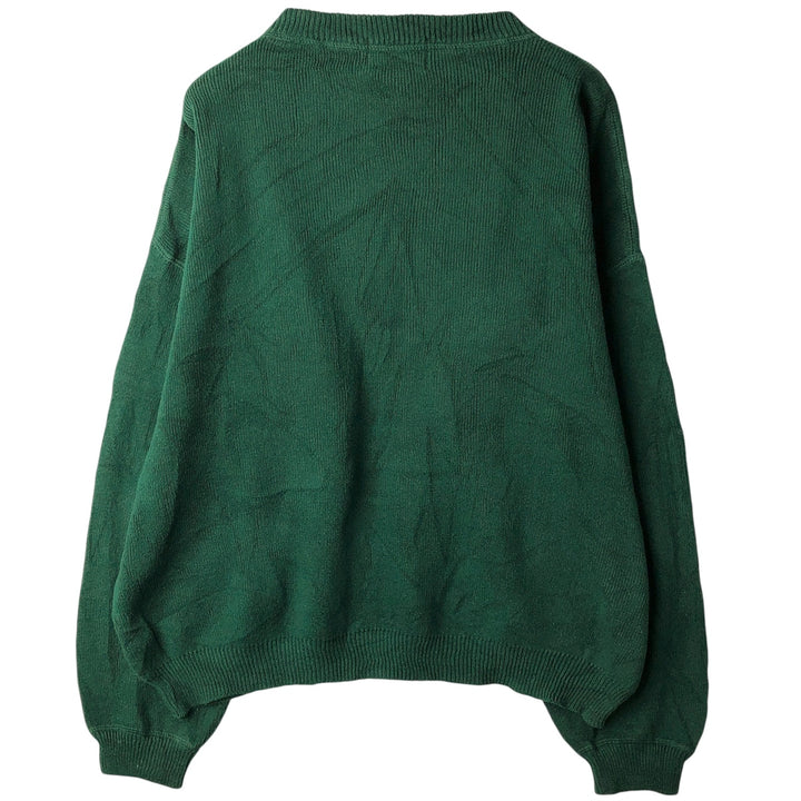 Vintage Eddie Bauer cotton knit sweater, men's size XL cotton green type Vintage Second Hand